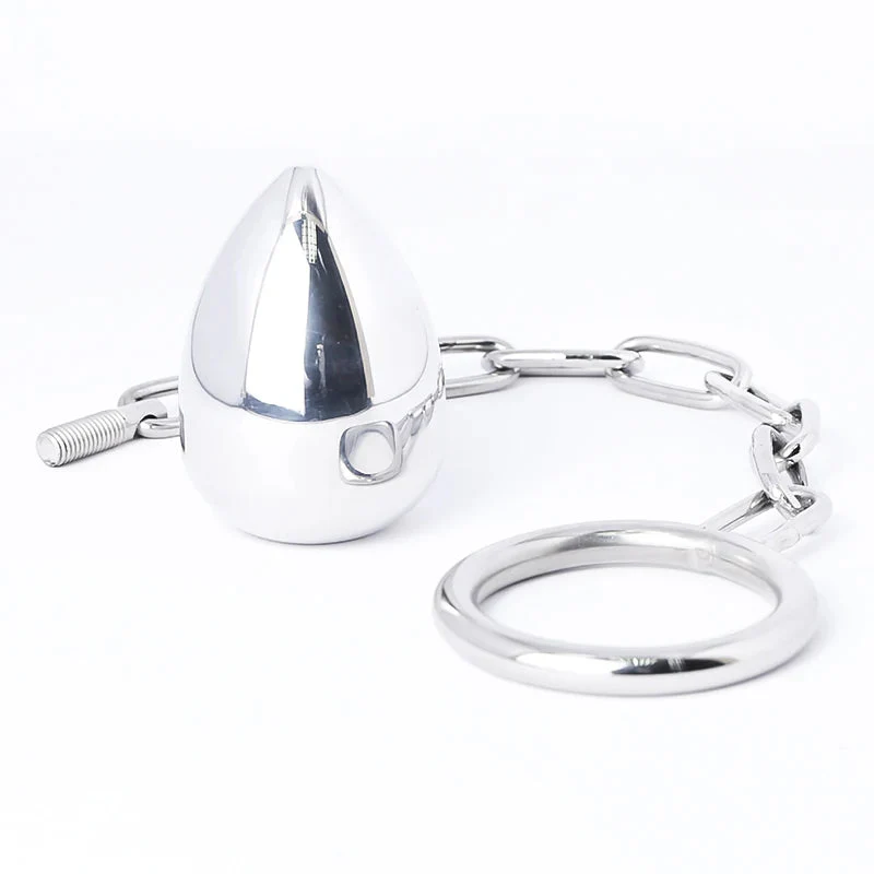 Stainless Steel Anal Plug With Cock Ring - Image 2