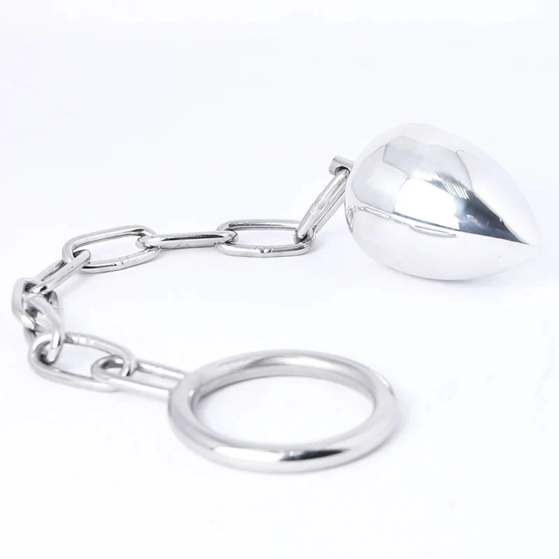 Stainless Steel Anal Plug With Cock Ring - Image 3