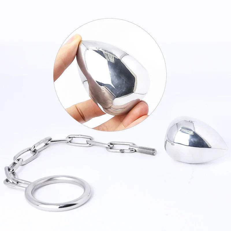 Stainless Steel Anal Plug With Cock Ring - Image 5
