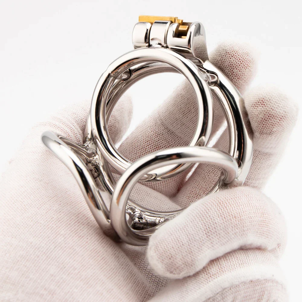 Stainless Steel Balls Chastity Penis Cage - Image 3