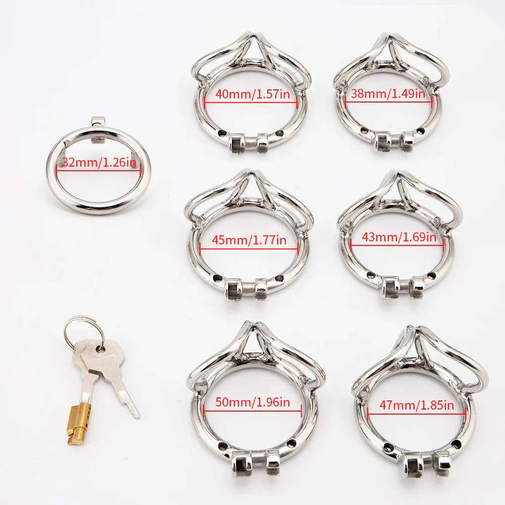 Stainless Steel Balls Chastity Penis Cage - Image 6