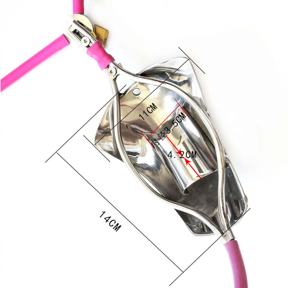 Stainless Steel BDSM Chastity Cage Belt - Image 4