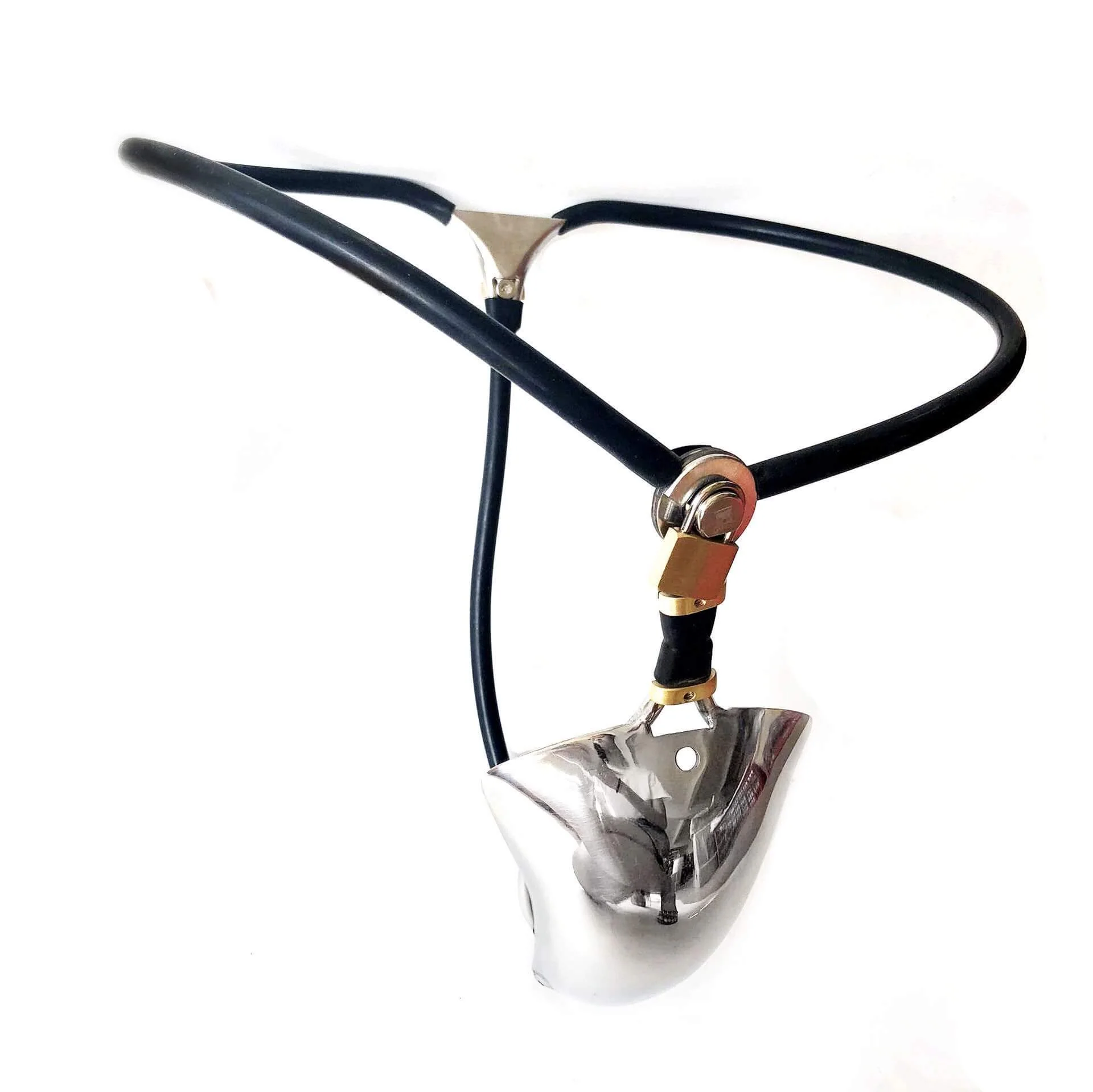 Stainless Steel BDSM Chastity Cage Belt - Image 5