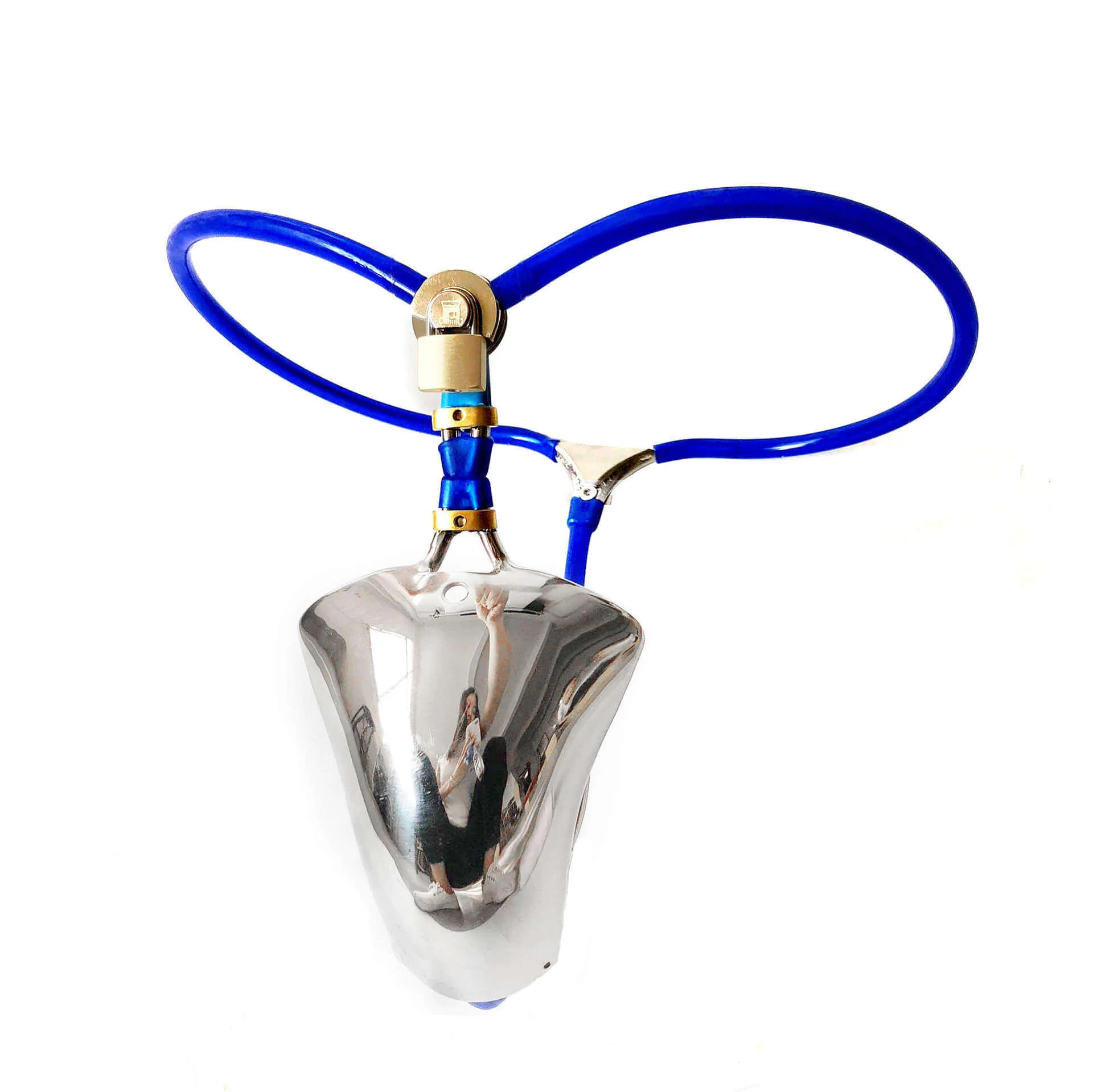 Stainless Steel BDSM Chastity Cage Belt - Image 6