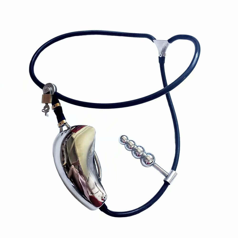 Stainless Steel BDSM Chastity Cage Belt - Image 8