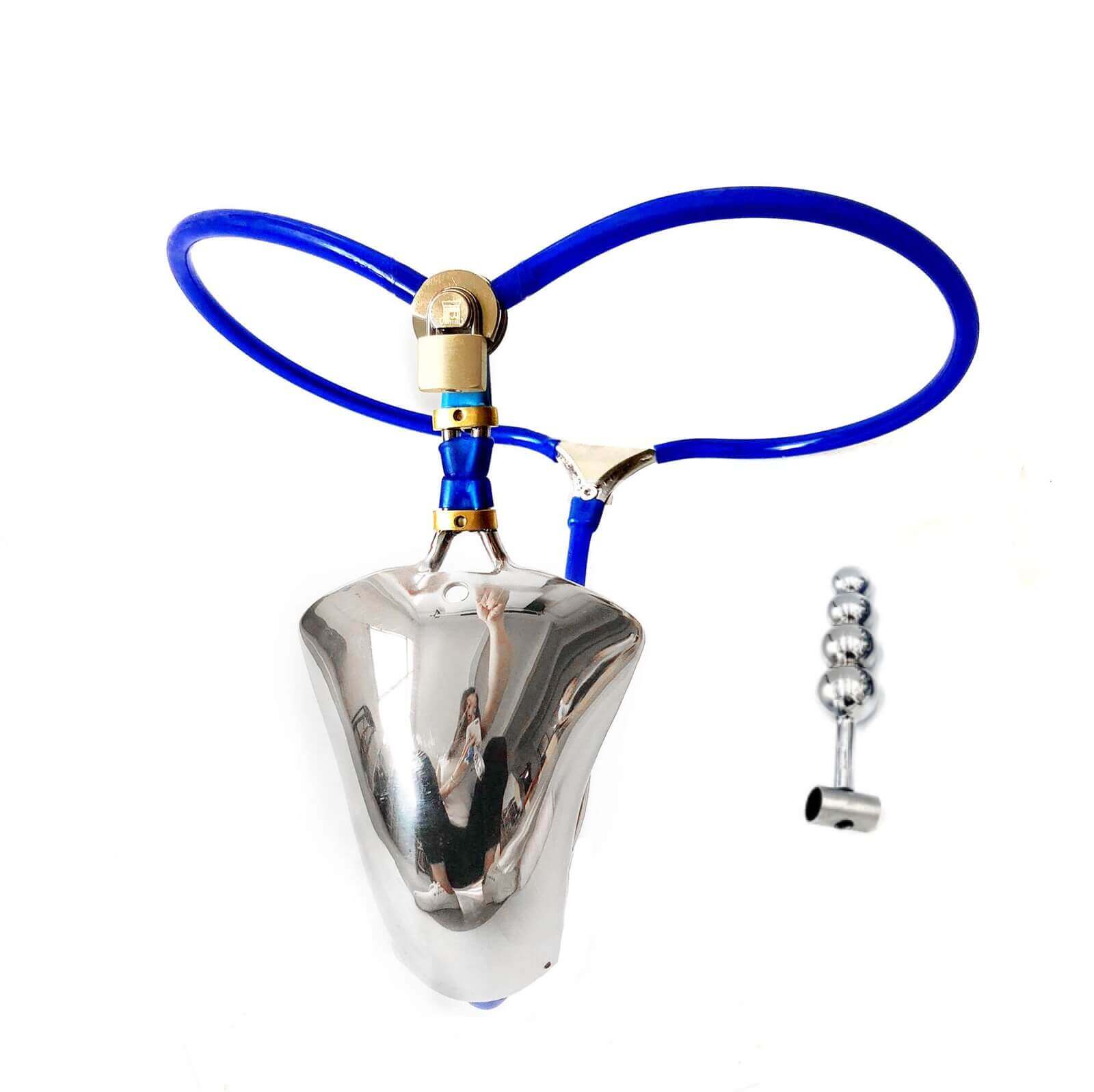 Stainless Steel BDSM Chastity Cage Belt - Image 9