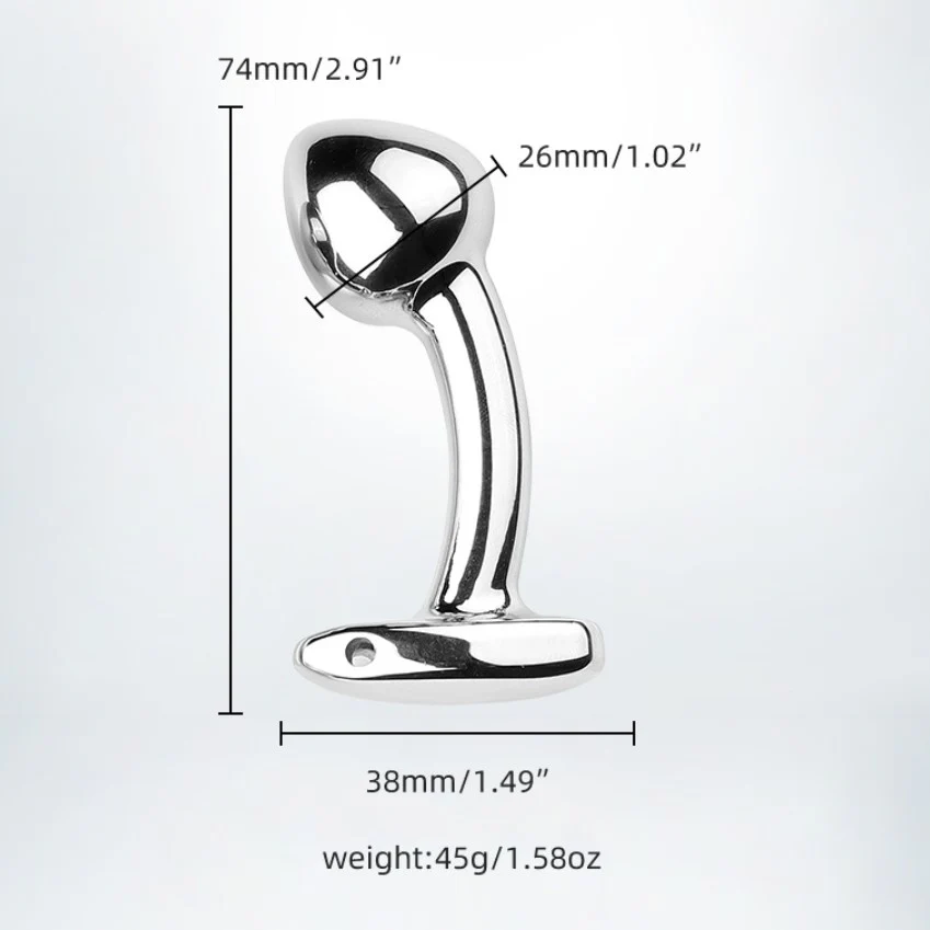 Stainless Steel Bend Anal Butt Plugs - Image 3