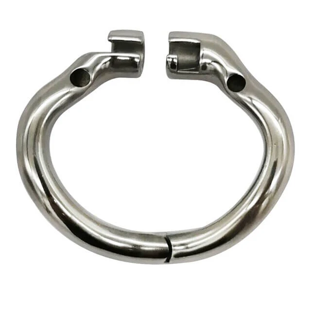 Stainless Steel Chastity Device With Hinged Rings - Image 3