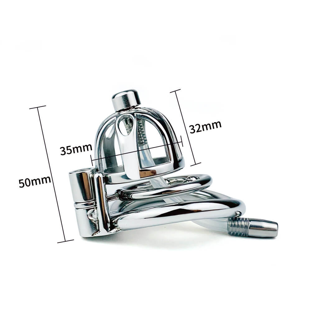 Stainless Steel Chastity Lock Smooth Concealed - Image 5