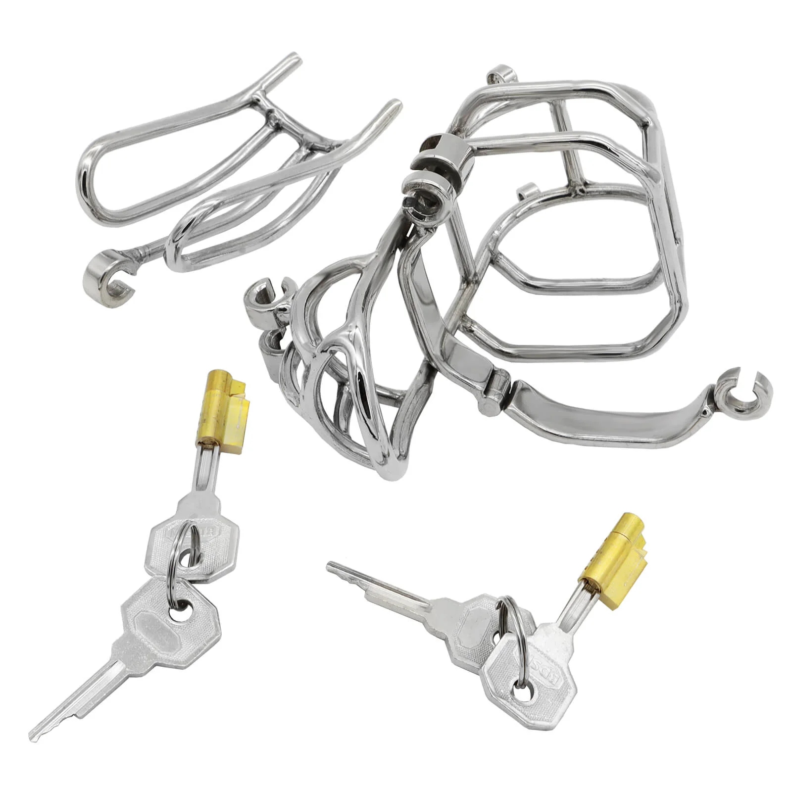 Stainless Steel Detachable PA Puncture Chastity Device - Image 5