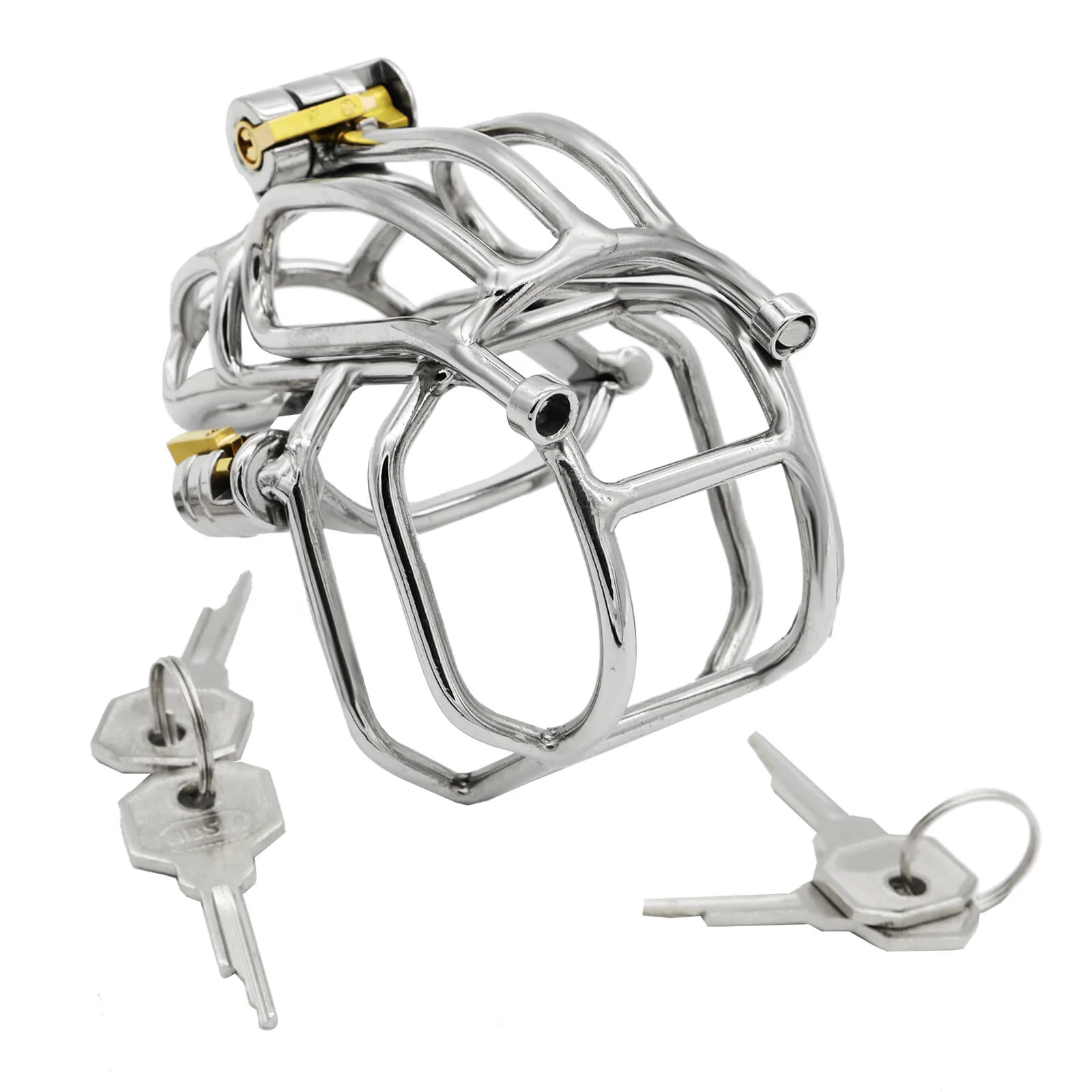 Stainless Steel Detachable PA Puncture Chastity Device - Image 6