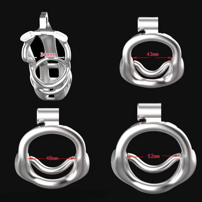 Stainless Steel Double-Lock Mamba Cock Cage - Image 9