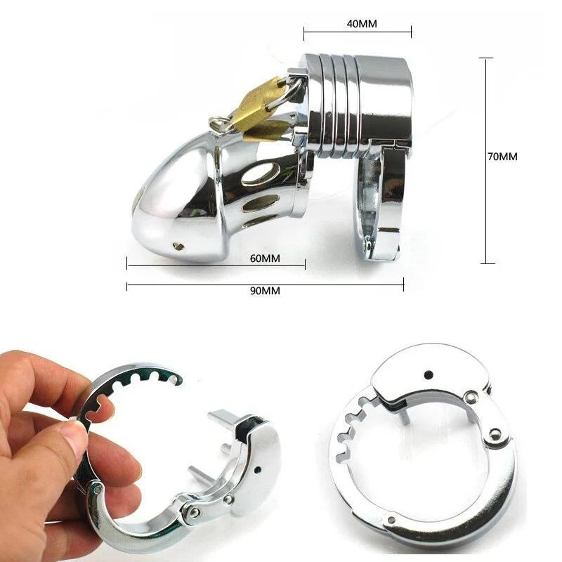 Metal Chastity Cage Closed Prototype Adjustable - Image 6