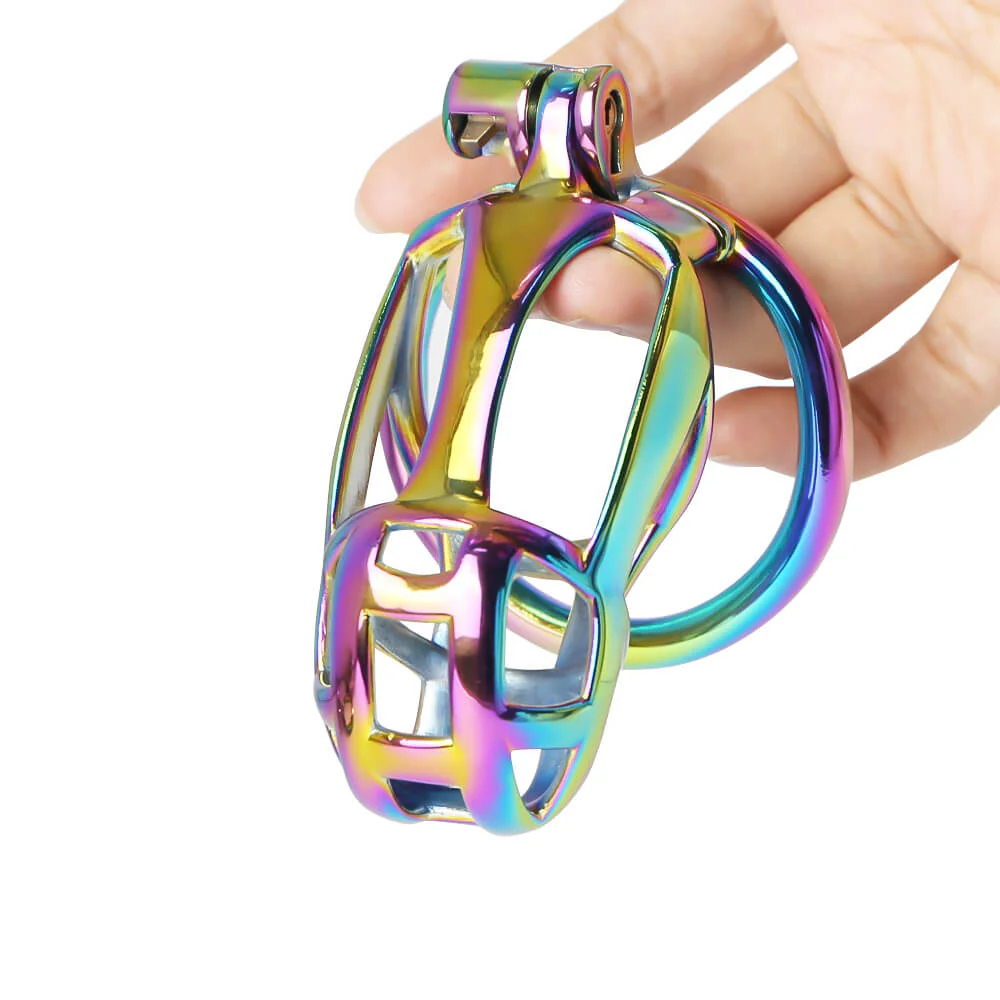 Stainless Steel MAMBA Colorful Chastity Cage - Image 5