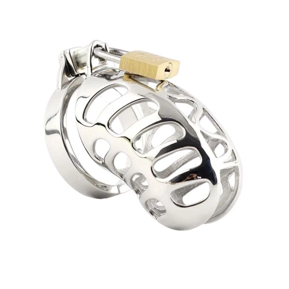 Stainless Steel Rattlesnake Metal Chastity Device 2.36 inches long - Image 3
