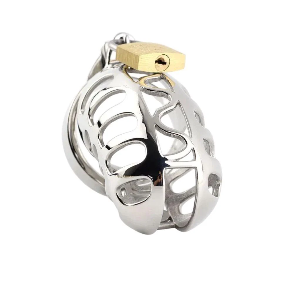 Stainless Steel Rattlesnake Metal Chastity Device 2.36 inches long - Image 4