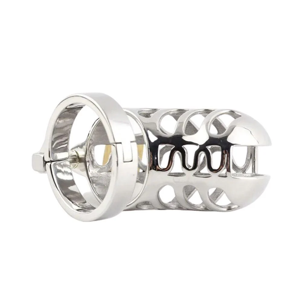Stainless Steel Rattlesnake Metal Chastity Device 2.36 inches long - Image 5