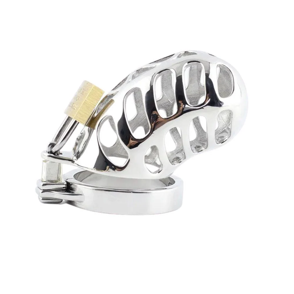 Stainless Steel Rattlesnake Metal Chastity Device 2.36 inches long - Image 7