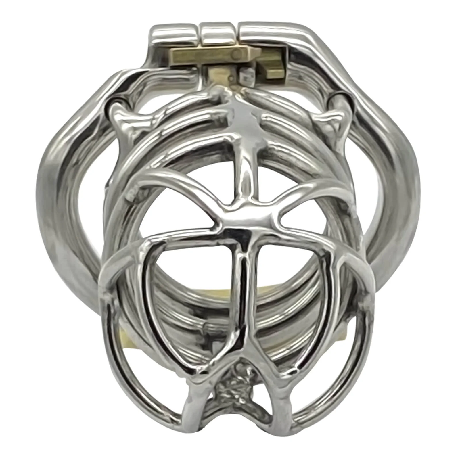 Stainless Steel Stealth Chastity Cage With Hinged Rings - Image 4