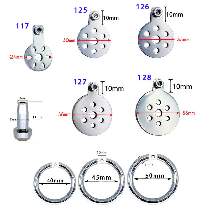 Stainless Steel Ultra Flat Chastity Device With Belt - Image 5