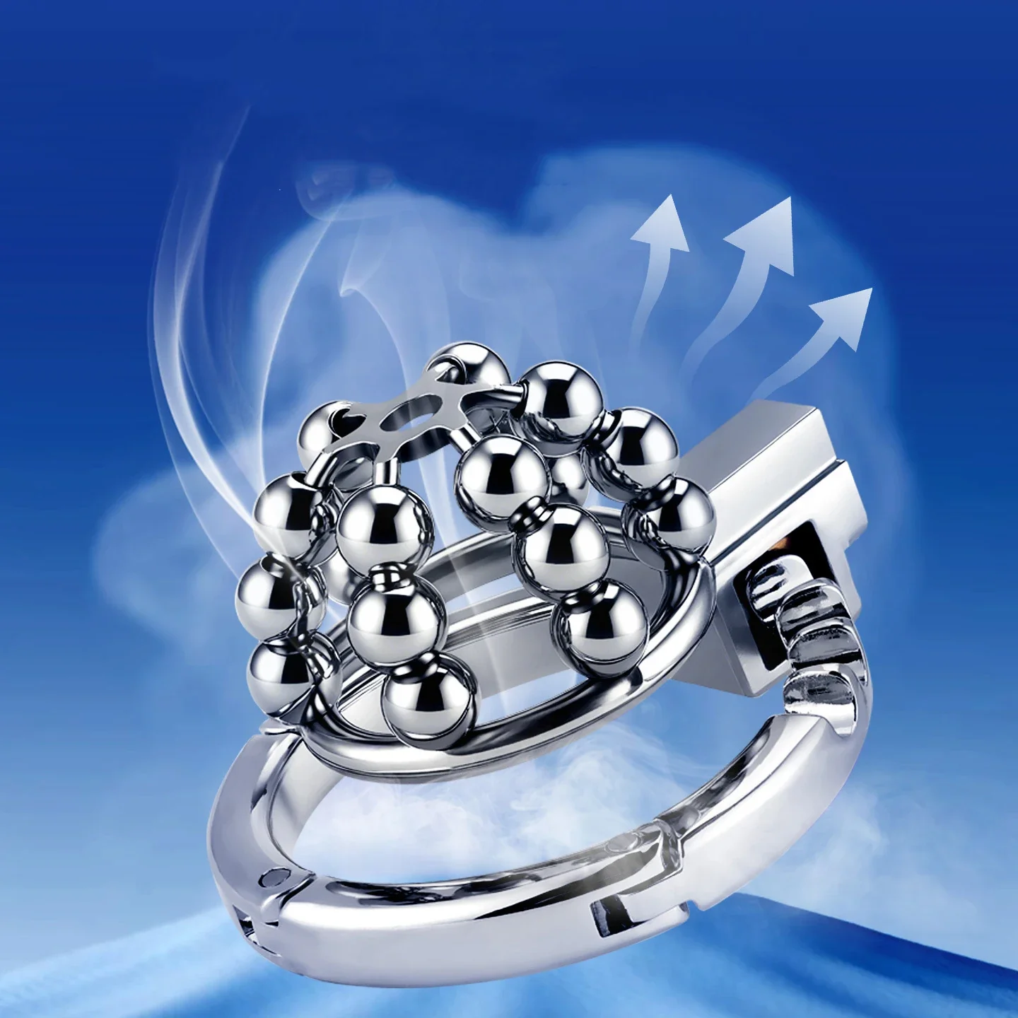 Steel Ball Metal Chastity Cage - Image 4