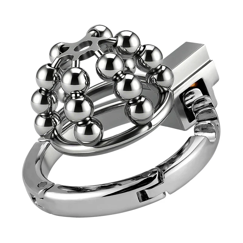 Steel Ball Metal Chastity Cage - Image 5