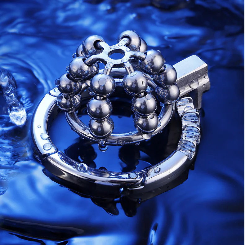 Steel Ball Metal Chastity Cage - Image 9