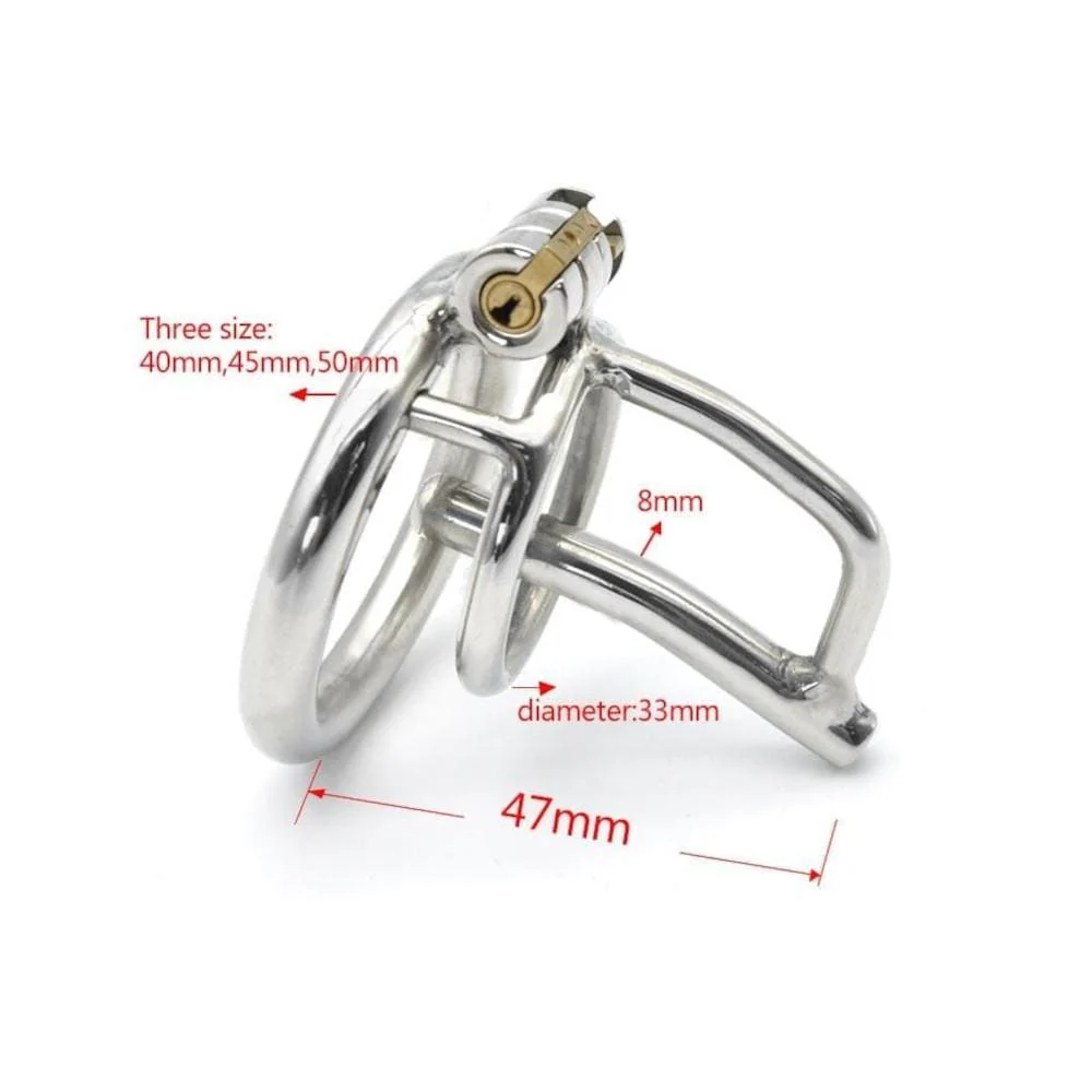 Steel Urethral Chastity Cage 1.97 inches Long - Image 5
