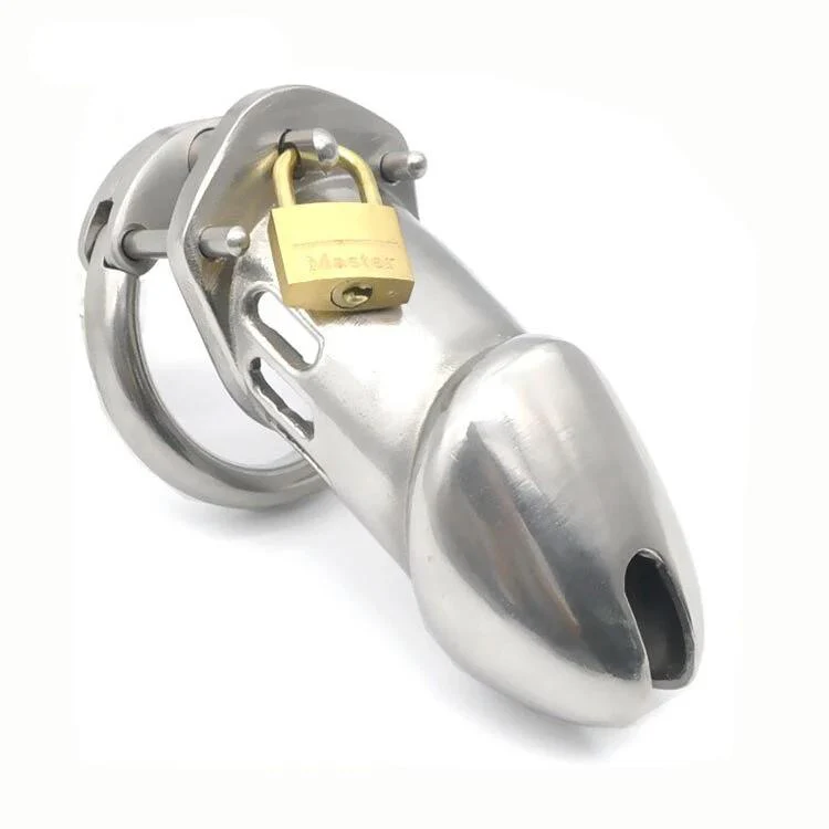 Metal Chastity Cage Long & Hard - Image 3