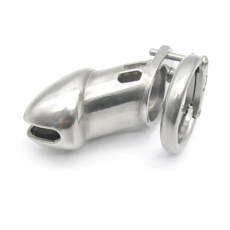 Metal Chastity Cage Long & Hard - Image 4