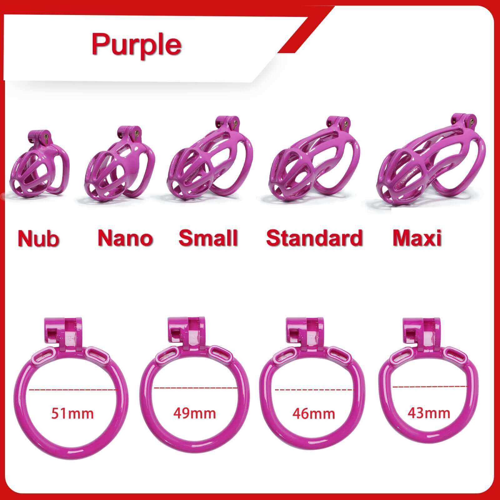 Stripe Cobra Chastity Cage with 4 Arc Rings - Image 10