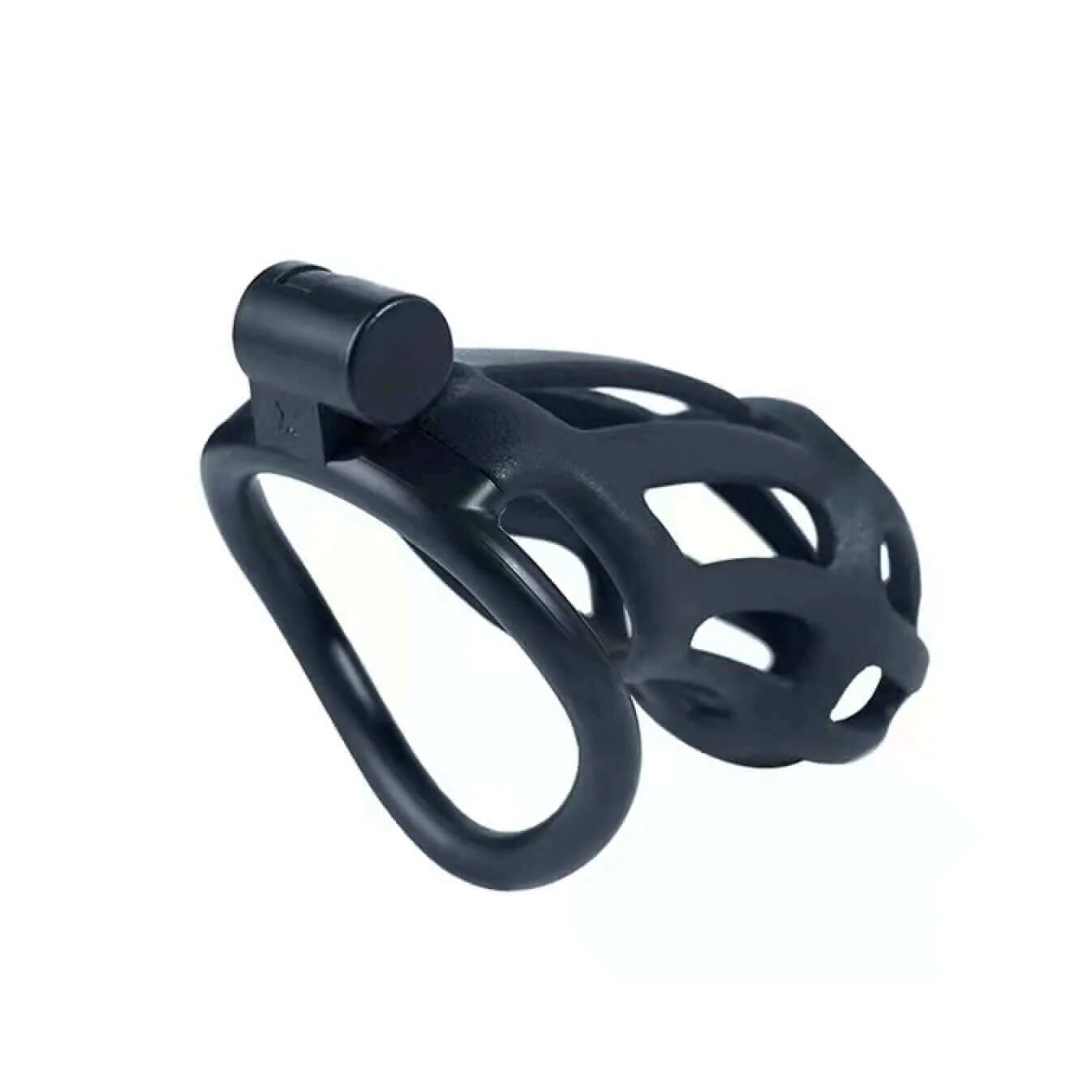 Stripe Cobra Chastity Cage with 4 Arc Rings - Image 3