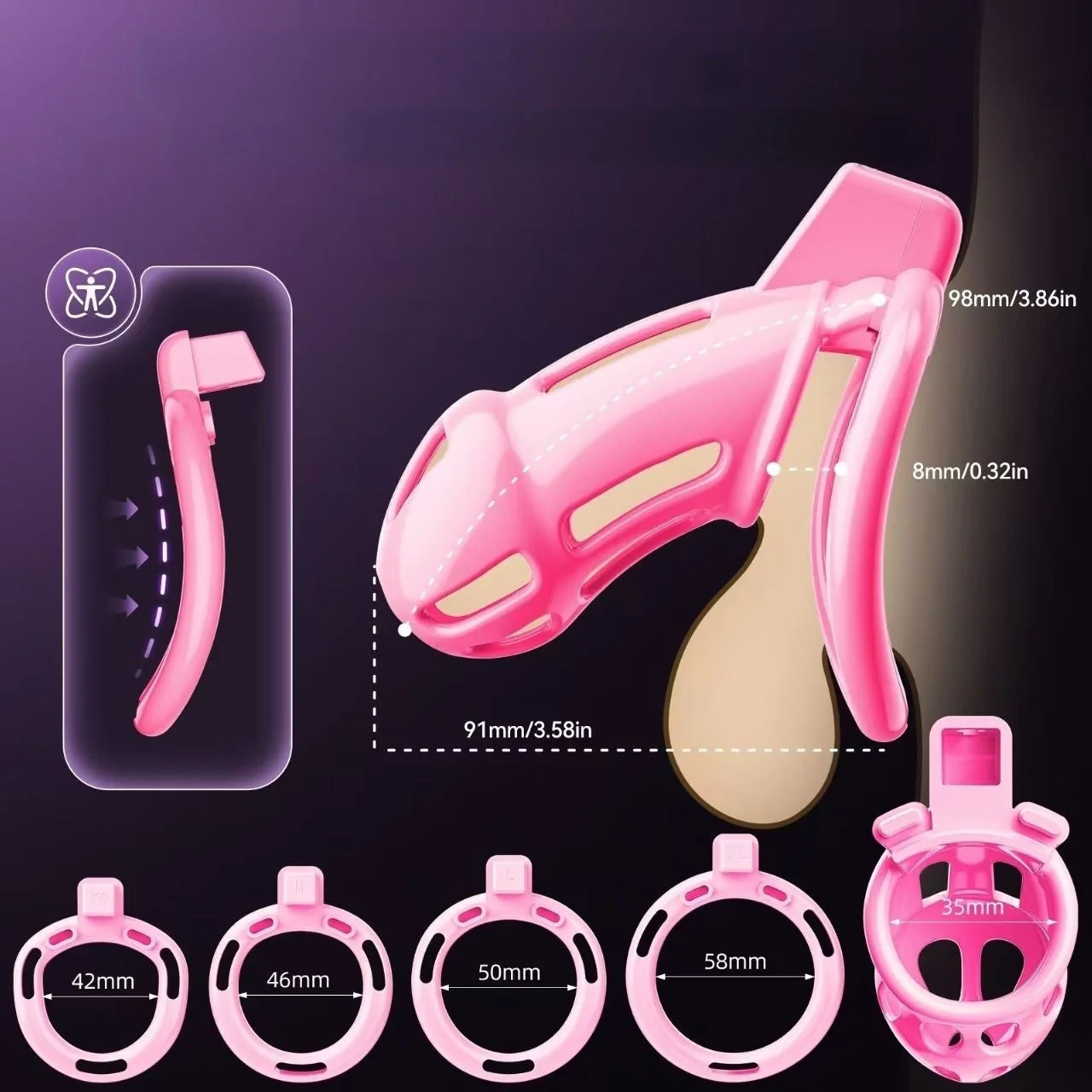 Sweet Powder Commitment Chastity Cage - Image 4