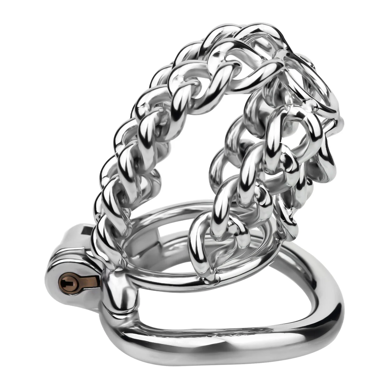 Thick Chainmail Steel Chastity Cage - Image 12