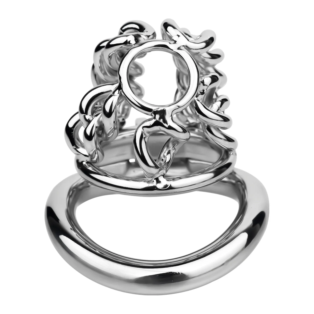 Thick Chainmail Steel Chastity Cage - Image 3