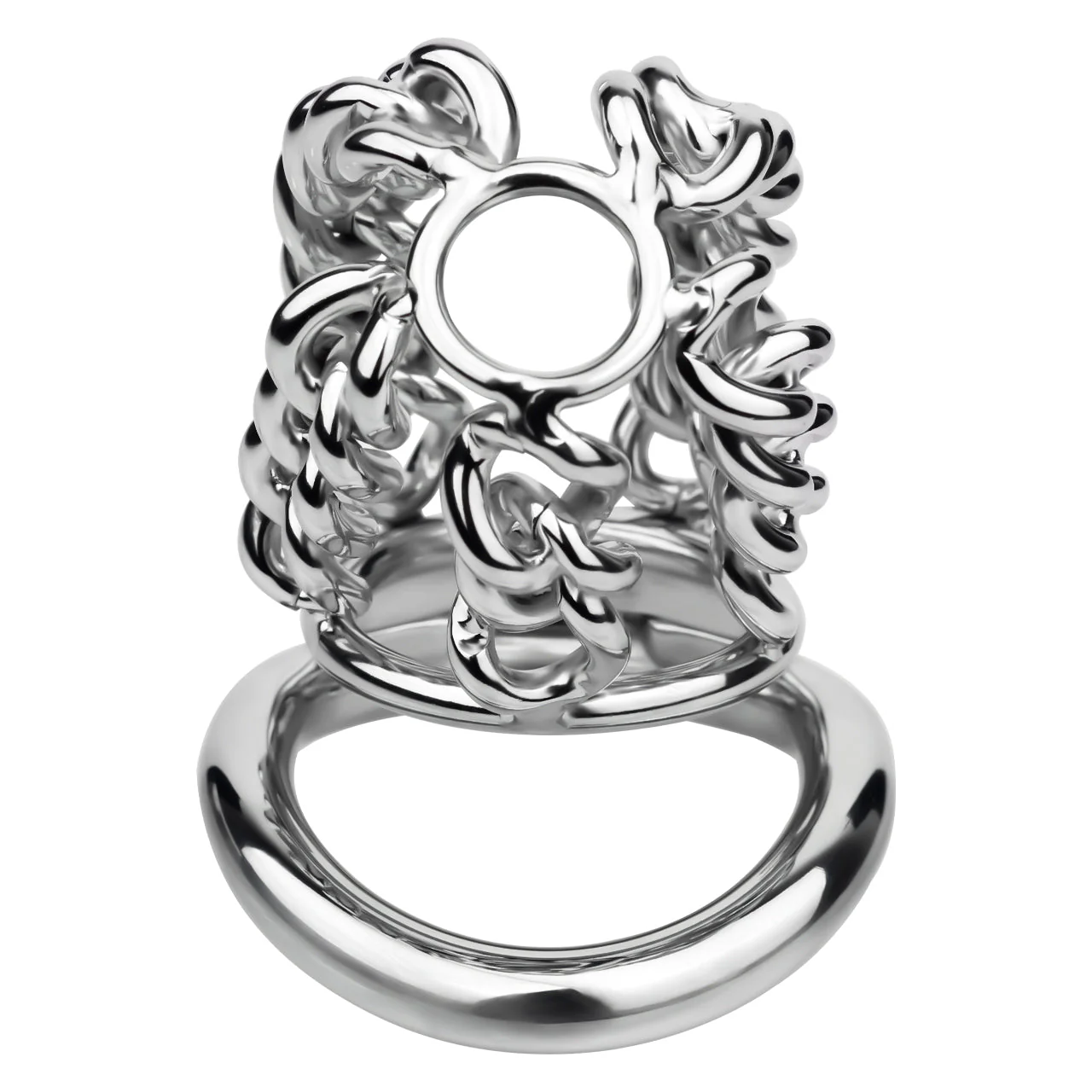 Thick Chainmail Steel Chastity Cage - Image 4