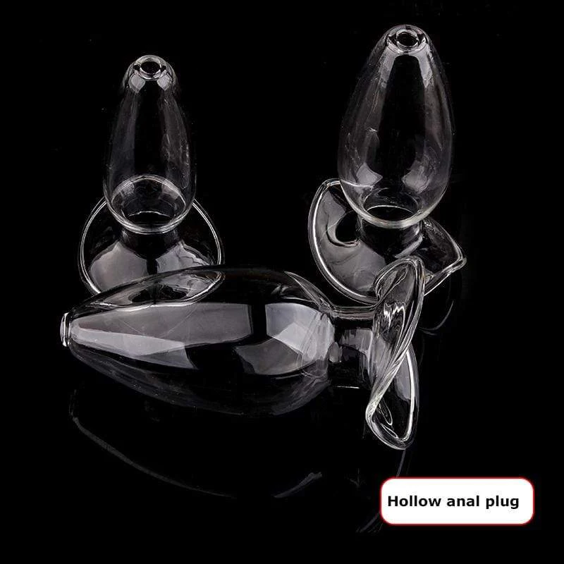 Transparent Glass Anal Plug Hollow Butt Plug for Woman Vaginal Speculum Douche Enema Anal Sex Toys for Women Men Glass Buttplug - Image 10