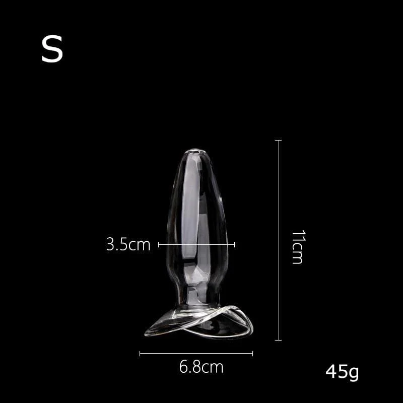 Transparent Glass Anal Plug Hollow Butt Plug for Woman Vaginal Speculum Douche Enema Anal Sex Toys for Women Men Glass Buttplug - Image 3