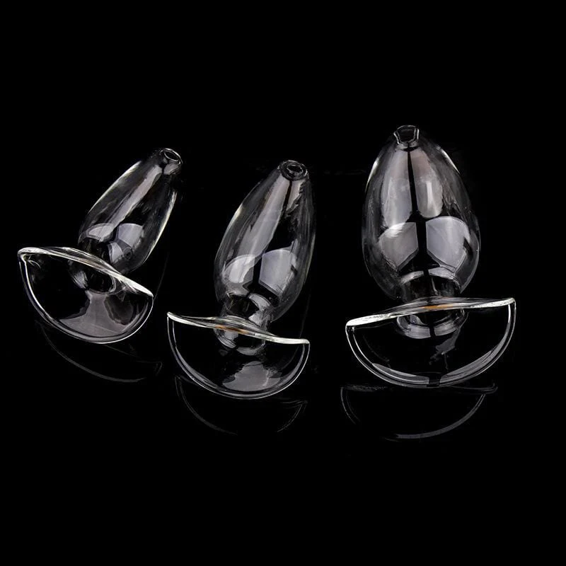 Transparent Glass Anal Plug Hollow Butt Plug for Woman Vaginal Speculum Douche Enema Anal Sex Toys for Women Men Glass Buttplug - Image 4