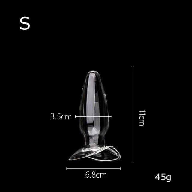 Transparent Glass Anal Plug Hollow Butt Plug for Woman Vaginal Speculum Douche Enema Anal Sex Toys for Women Men Glass Buttplug - Image 6