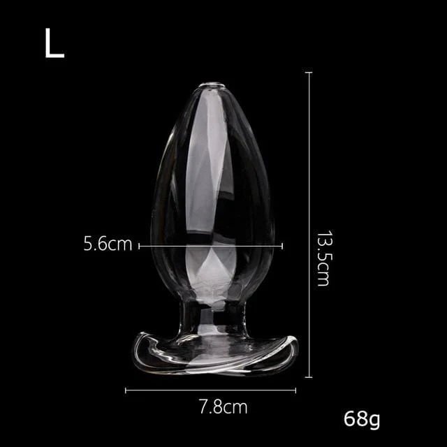 Transparent Glass Anal Plug Hollow Butt Plug for Woman Vaginal Speculum Douche Enema Anal Sex Toys for Women Men Glass Buttplug - Image 7