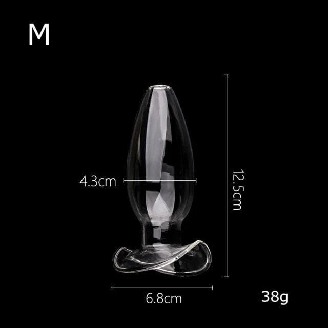 Transparent Glass Anal Plug Hollow Butt Plug for Woman Vaginal Speculum Douche Enema Anal Sex Toys for Women Men Glass Buttplug - Image 9