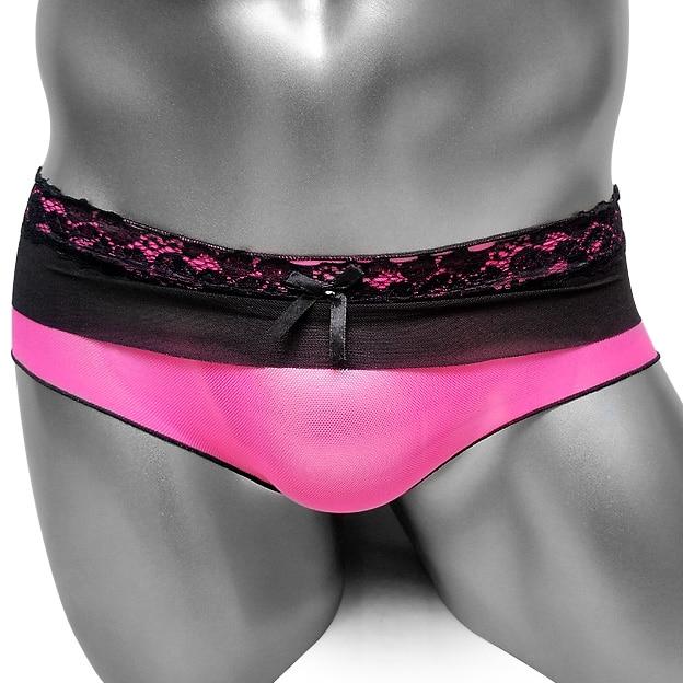 Lace Mesh Patchwork Briefs Panties - Image 6