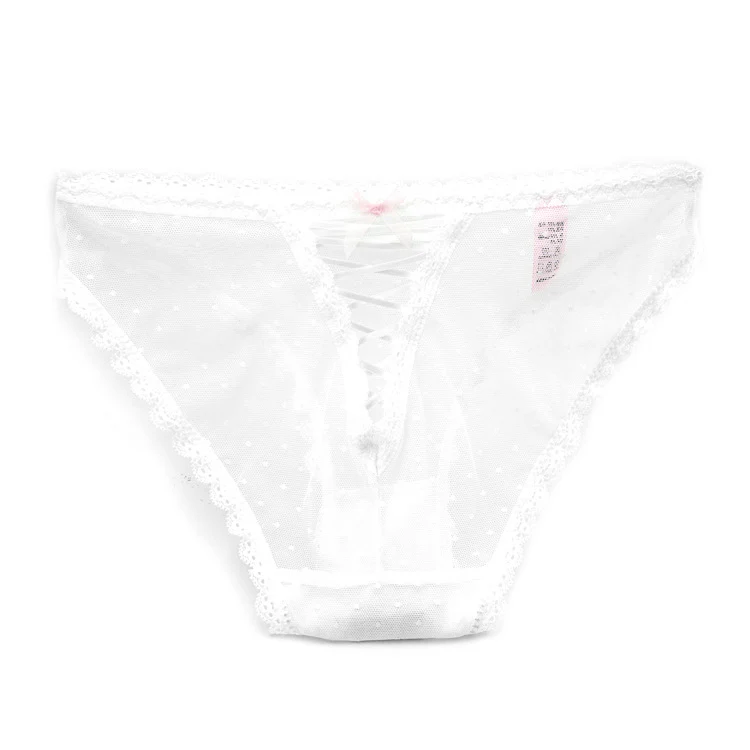 Transparent sexy lace trim panties breathable mesh panties - Image 3