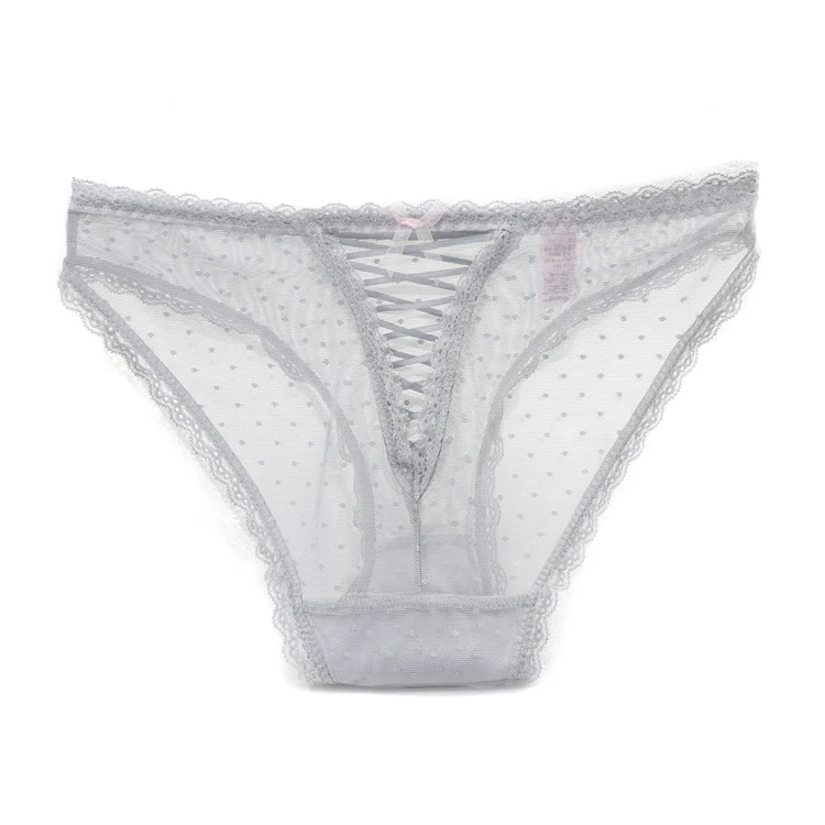 Transparent sexy lace trim panties breathable mesh panties - Image 4