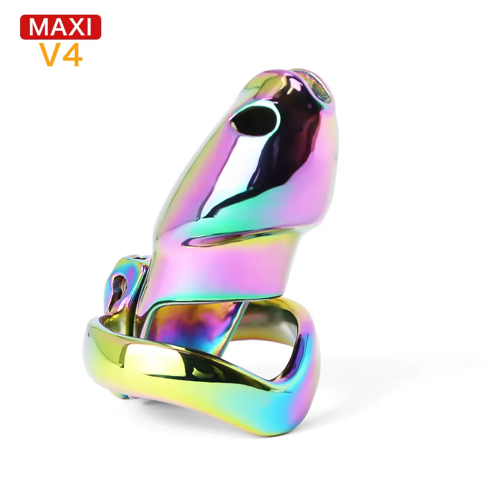 V4 Rainbow Steel Chastity Cage - Image 12