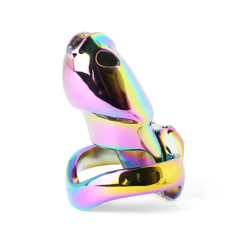 V4 Rainbow Steel Chastity Cage - Image 19