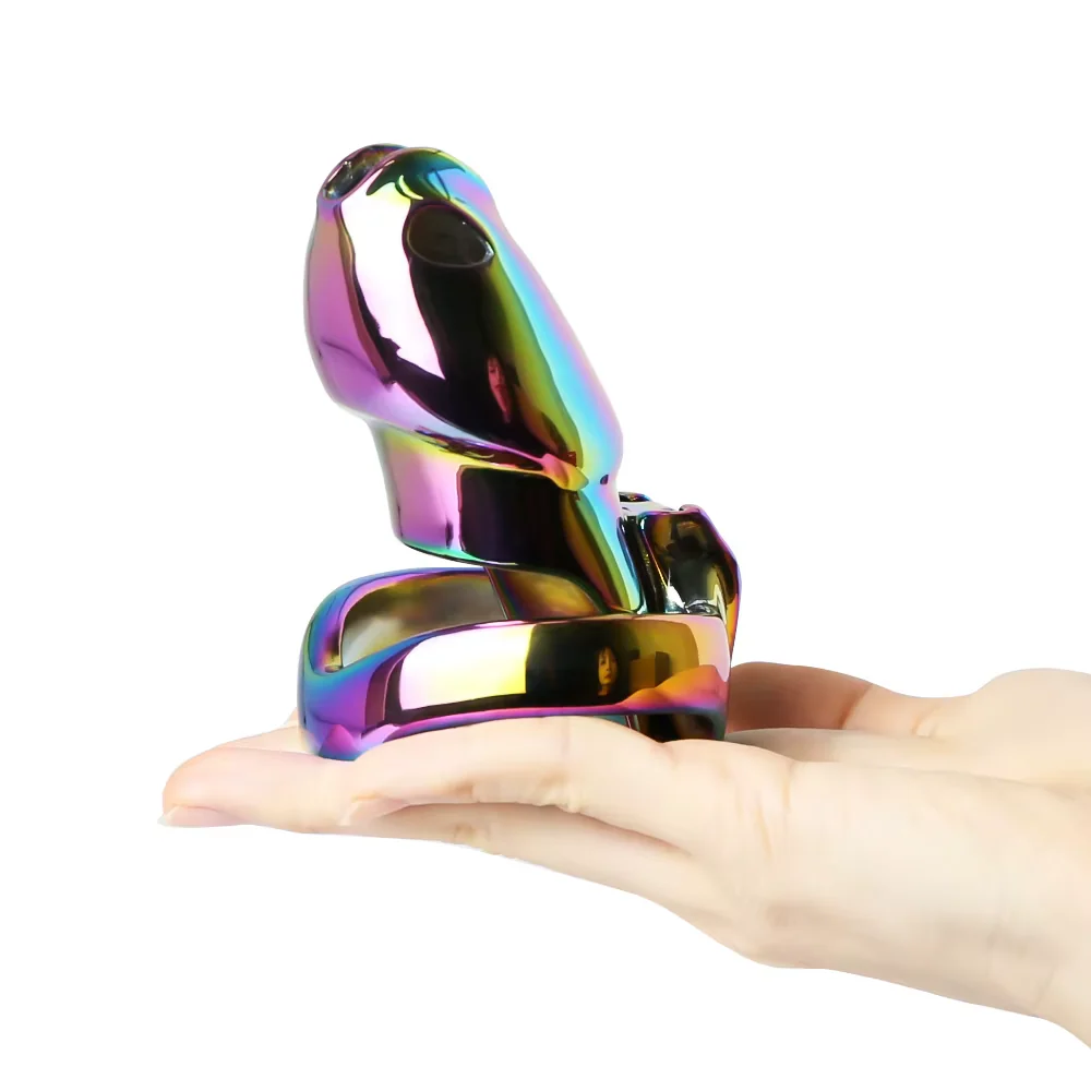 V4 Rainbow Steel Chastity Cage - Image 3