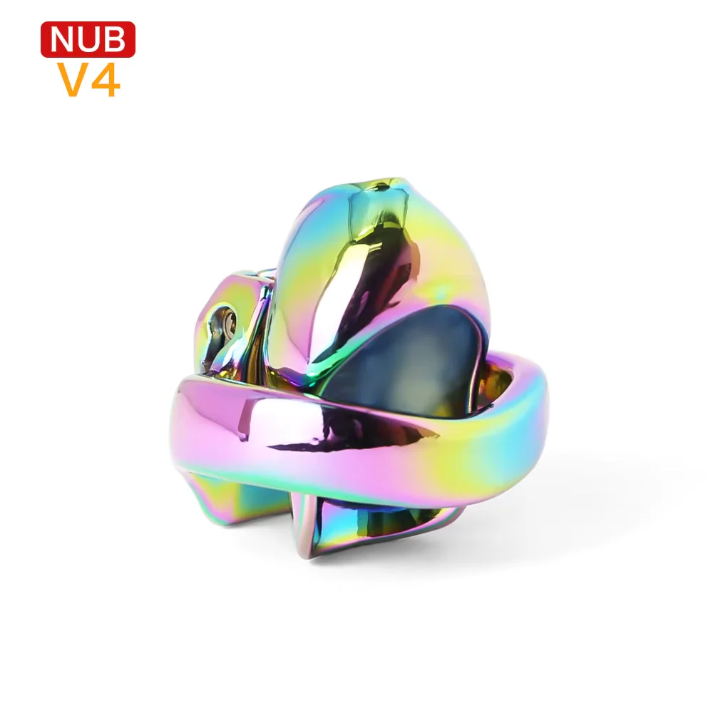 V4 Rainbow Steel Chastity Cage - Image 8