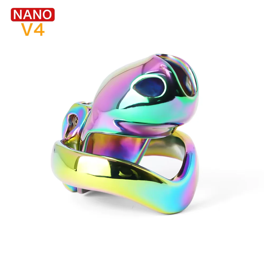 V4 Rainbow Steel Chastity Cage - Image 9